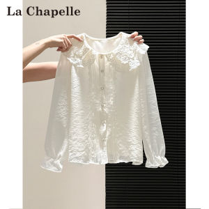 La Chapelle | Ruffled Lace Long Sleeve Shirt Blouse