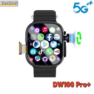 DW100 Pro Updated DW100 Pro + 5G LTE 2.29-inch Amoled Touch ID Smartwatch With 180° Rotary Camera NFC GPS Position WIFI Connect