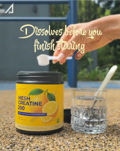 AUTHAYN Mesh Creatine 200 – Zesty Lemon | 5g Creatine Monohydrate per Serving | Monk-Fruit Sweetened | Strength & Power Support | Lab-Verified