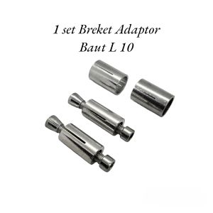 Breket Jalu Stang Kunci L 10 Diameter Breket 1.8mm Serba Fungsi si Universal motor Bisa Spion Jalu /ProGuard Jalu