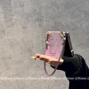 Lhiaun Ins Heart Pattern Folding Screen Phone Case Protection Purax Honor Vflip2 N3flip Xiaomi Mixflip2 Novaflip Leather Texture Pocket2