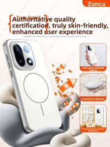 Zonca | Magnetic Shockproof Matte Liquid Silicone Slim Phone Case