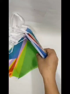 150Pcs Bendera Segitiga Warna Warni Bendera Kain Segitiga Bendera Hias Festival 50/80/100Meter