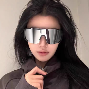 Geovannery Kacamata Hitam Bingkai Besar Kacamata Tabir Surya Bersepeda Kacamata Tabir Surya Pendakian Gunung Ski Kacamata Hitam Tahan Angin COD