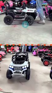 UNISPACE Children Electric Car for kids Jeep Off-road 4 wheel Rechargeable remote control toy car childrens ride-on car 1-6 Years Boy and Girl