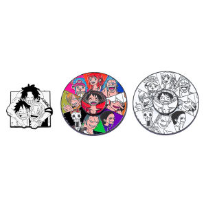 Bandai | Anime Cartoon Brooch Fashion Brotherhood Gathering Style Enamel Pin Bag Clothing Jewelry Metal Badge Accessory Gift