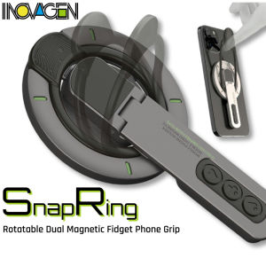 Inovagen snapring điện thoại nam châm Grip chủ với thần tài chức năng nam châm hai Mặt Cửu giá đỡ điện thoại hợp kim