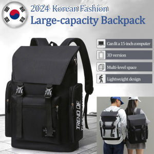 Backpack Korean Fashion Large-capacity Travel Bag Laptop Backpack for Men High quality 2024 New Style Bag for Highschool Staudents Waterproof Breathable Multi-layered Space 3D Version Outdoor Mountaineering Casual Trendy Students Working Universal Bag