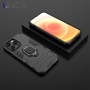 LIANPO For OPPO Reno 2F Reno 2 Reno Z Reno Ace 10X Zoom OPPO Reno 3 Pro Reno 3 Reno 4 Pro Reno 4 4Z 4SE Reno 5 Pro Plus 5Z 5 Lite Phone Case Ironman Ring Stand PC TPU Armor Phone Case Cover For OPPO Reno 2F Case