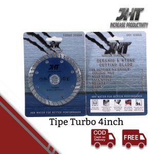JHT Mata Potong Keramik Beton Ubin 4inch Blue Diamond Blade Granit Batu Alam