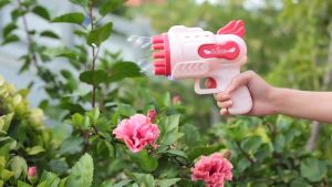 SÚNG BẮN BONG BÓNG 12 - 29 NÒNG KÈM QUẠT MÁT 2 TRONG 1 NHIỀU BÓNG SIÊU MẠNH - MÁY THỔI BONG BÓNG