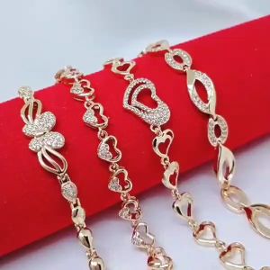 Gelang Rantai Wanita Aksesoris Fashion Awet Tahan Lama Anti Karat Cocok Untuk Harian