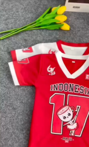 Baju Kaos Anak Perempuan Kemerdekaan Indonesia Ballerina Cappucina Atasan 3-12 Tahun Couple