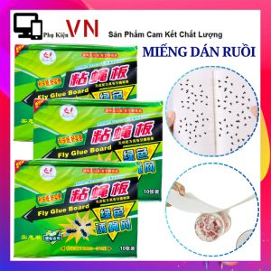 SET 10 Keo Dính Ruồi Muỗi Côn Trùng Hiệu Quả Cao - Miếng Bẫy Ruồi Vàng Siêu Dính Ăn Toàn Sử Dụng
