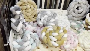 2025 Baby Bumper Bed Braided Crib Bumpers for Boys Girls Infant Crib Protector Cot Bumper Tour De Lit Bebe Tresse Room Decor