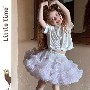 Summer New Kids Heart Short Sleeve Top Half Skirt Set