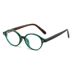 Quality Cp Acetate Oval Glasses Frame Women Men Rivets Optical Glasses Anti Blue Light Eyeglasses