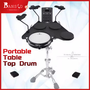 Bansid Electronic Drum Portable Table Top Drum Kit with Built-in Speakers Electronic Drum Set