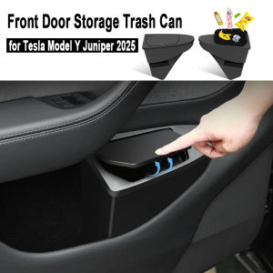 Front Door Storage Trash Can for Tesla Model Y/YL Juniper 2026 Car Door Storage Box Multi Functional Storage Box Car Accessories