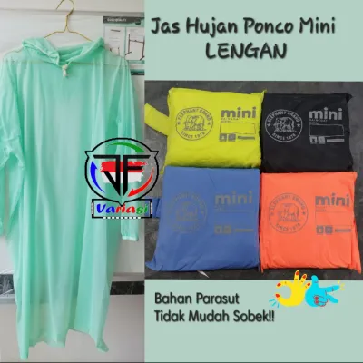 Jas Hujan Terusan Raincoat Ponco Murah Warna RANDOM Gajah Mini New Bahan Parasut Tidak Mudah Sobek