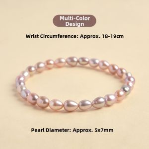 LINGFEI | Freshwater Small Rice Pearl Natural Hand Chain