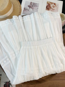 PAIBOLI | Lace Trimmed Sweet French Style A-Line Skirt