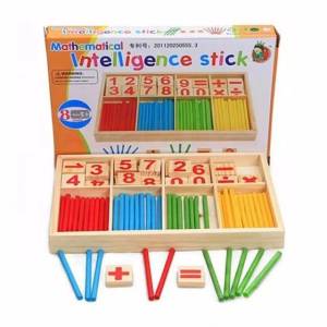 Mainan Intelligence Stick Wooden Mainan Belajar Berhitung Anak Matematika Kayu