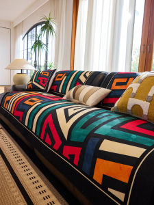 Anti-Slip Sofa Cushion All Seasons New 2025 Elegant Leather Sofa Pad Cover Cloth Fixed on Sofa High Quality Machine Washable