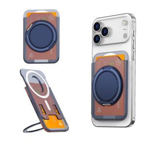 RQZN | Rotating Magsafe Card Holder Support Phone Stand Orange