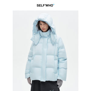 High-Quality Duck Down Removable Hood Womens Jacket