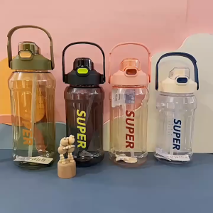 Ready Stock- 2L Large Capacity Sport Water Bottle Large with handle Portable Plastic Outdoor -BT-SUPER-69