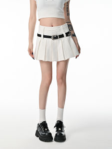 Váy Ngắn Xếp Ly Chữ a Màu Trắng Cạp Cao Mùa Hè Cho Nữ Váy Ngắn Gợi Cảm Ngọt Ngào Mát Mẻ Váy Ngắn Nửa Thân Váy Ngắn Cho Bé Gái