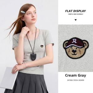 spao | Fitted And Slimming Shoulder Friendly Casual Womens Short Sleeve T-Shirt