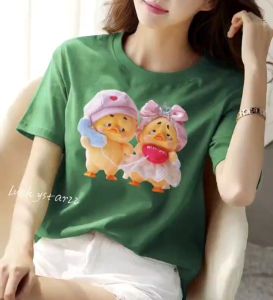 (COD) KAOS ATASAN UPSET DUCK2/COTTON COMBED WANITA