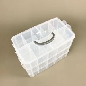 SAMOYED STBX-G36 Tempat / Kotak Plastik Penyimpanan Serba Guna 3 Lapis 30 Sekat / Grids / Plastic Storage / Container / Organizer Box (Aksesoris / Pernak-Pernik / Kosmetik / Perhiasan / Alat Tulis / Perlengkapan / Peralatan Seni / Gambar / Lukis / Jahit)