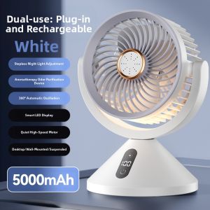 Portable USB Fan Desktop Air Conditioner Quiet Office Charging Fan Super Long Battery Life Multi-Function Universal 1307D