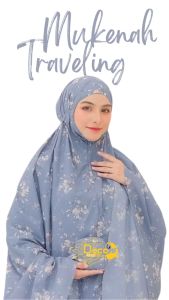 Defa Mukenah Dewasa traveling mini pouch 2 in 1 parasut korea motif terbaru resleting laser cut premium murah