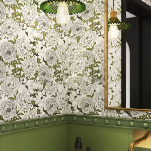 Luxurious French Vintage Self Adhesive Wall Paper Waterproof Bathroom Renovation Stickers Furniture Refreshing Decorative Paste