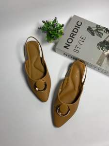 Futto.chic sepatu flat mules wanita cantik slip-on tari karet pita s04