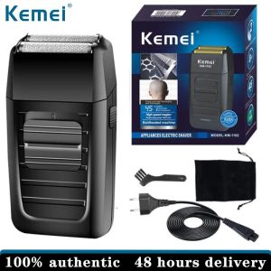KEMEI Beard shaver machine rechargeable cordless mens shaver dual blade facial care trimmer KM-1102