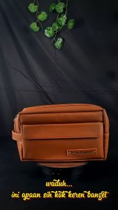 Tas Pria Hush Puppies 318 Tan Premium Quality