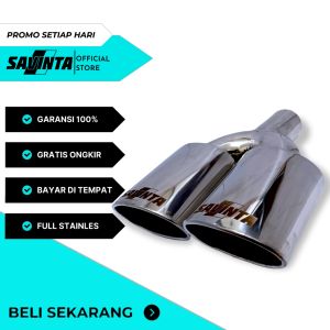 Knalpot Suos Cabang OVAL SAVINTA Bensin Solar Stainlees Avanza Vios Pick UP Kijang Xenia Ayla Agya March Mobilio Brio Calya Jazz Yariz GrandMax Sigra Luxio Wuling Tata Karimun Apv Sirion Ertiga Datsun Carry Starlet Livina Picanto Baleno