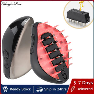 Hengfa Lina Electric Micro-current Scalp Oil Applicator Head Scalp Massager for Hair Growth Red Light Therapy Head Scalp Root Comb