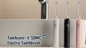ToothCare+ V-Sonic Pro Electric Toothbrush Extreme Clean Series - Black White Pink