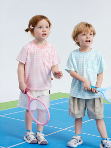 Usbettas | Striped Breathable Moisture Wicking Kids T-Shirt