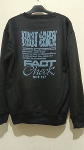 Sweater Taeyong Nct 127 Fact Check Silver LOGO + BELAKANG BESAR