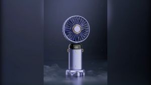 N15 Mini Fan Handheld Usb Rechargeable 5 Speed Adjustment Led Digital Display Handy Fan