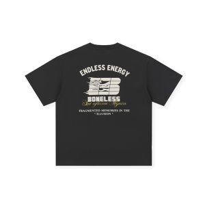 Quick Dry B-Style Letter Print Short Sleeve round Neck T-Shirt Mens Summer Streetwear round Neck Cotton Blend Casual Tee
