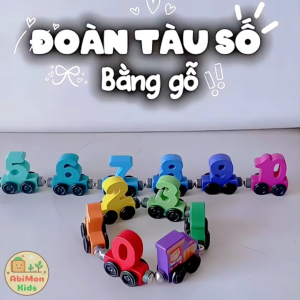 Đoàn Tàu Nam Châm Số Đếm Bằng Gỗ | 12 Toa Nhỏ Gọn Giúp Bé Vừa Chơi Vừa Làm Quen Các Con Số Từ 0-10 Một Cách Dễ Hiểu
