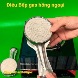 COMBO 2 Cái Điếu INOX Đầu Đốt bếp gas Hồng Ngoại Ceramic 9cm - [ HỎA TỐC ] [LINH KIỆN] - ( Kèm Bass gắn + Vít)